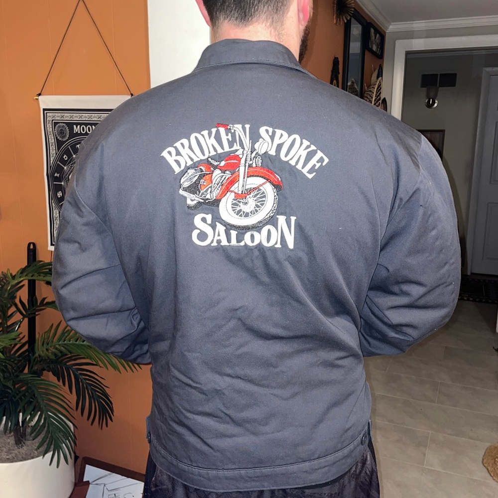 Broken spoke jacket from Laconia New Hampshire bike week 2014. Fits a md/lg